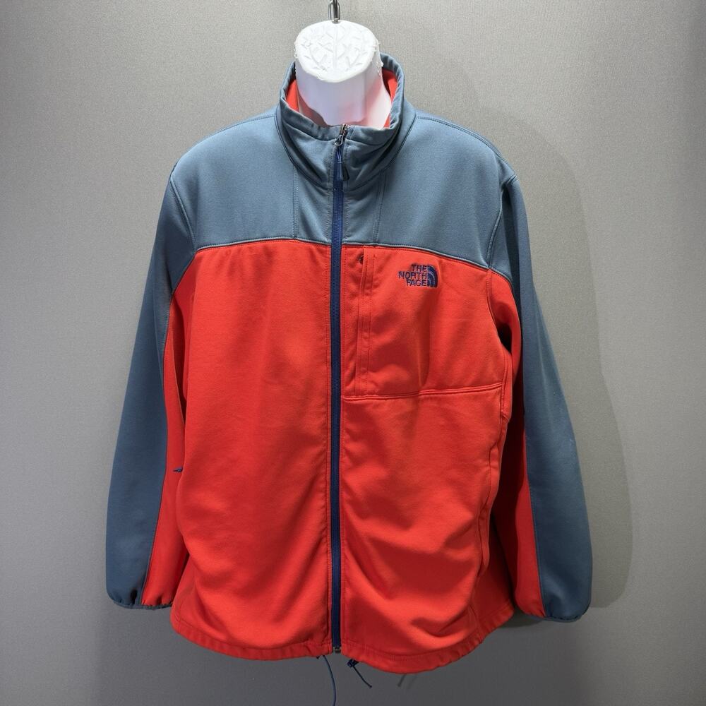 The North Face Soft Shell Jacket Men's Size XLarge Full Zip TNF Apex Red Gray XL